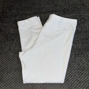 J.JILL WOMEN'S WHITE PIMA COTTON ANKLE LENGTH LEGGINGS Sz M‎